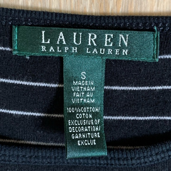 Ralph Lauren Striped 3/4 Sleeve T Shirt - Picture 2 of 4